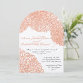 Invitation Mariage de corail Dahlia Peach (Debout devant)