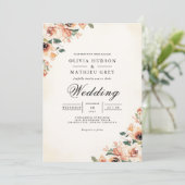 Invitation Mariage de Corail doux (Debout devant)