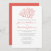Invitation Mariage de Coral Beach (Devant / Derrière)