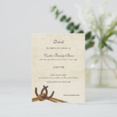 Invitation Mariage de cordage et de fer à cheval (Debout devant)