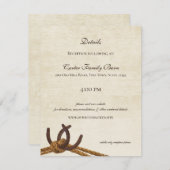 Invitation Mariage de cordage et de fer à cheval (Devant / Derrière)