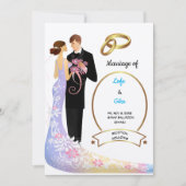 Invitation Mariage de cordes en papier Ecru Felt (Devant)