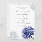 Invitation Mariage de cornflower aquarelle (Devant)
