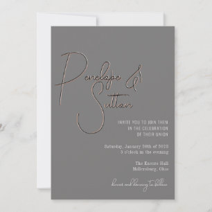 Invitation Mariage de couche minimaliste moderne urbain chic