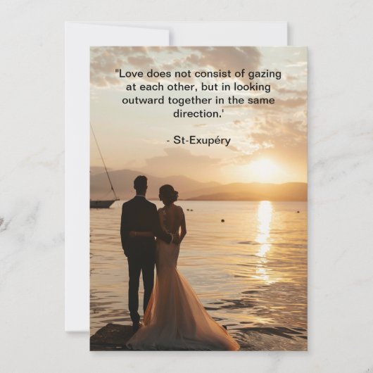 Invitation Mariage de coucher de soleil sur la mer d'Heure d' (Devant)