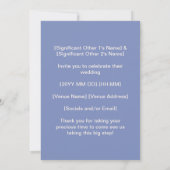 Invitation Mariage de coucher de soleil sur la mer d'Heure d' (Dos)