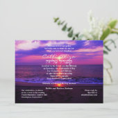 Invitation Mariage de coucher du soleil de plage d'invitation (Debout devant)