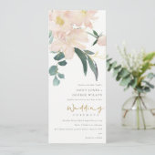 INVITATION MARIAGE DE COULEUR D'EAU DOUX BLUSH GOLD FLORAL BU (Debout devant)
