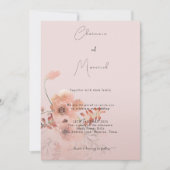 Invitation Mariage de couleur d'eau rose pâle simple (Devant)