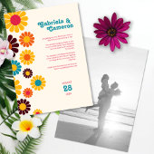 Invitation Mariage de couleur gras rétro