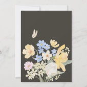 Invitation Mariage de couleur pastel floral (Dos)