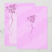 Invitation Mariage de couleur rose clair élégant (Devant / Derrière)