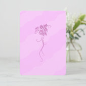 Invitation Mariage de couleur rose clair élégant (Debout devant)
