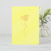 Invitation Mariage de couleur rose clair élégant (Debout devant)