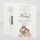 Invitation Mariage de Couple Anime (Devant / Derrière)