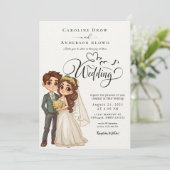 Invitation Mariage de Couple Anime (Debout devant)