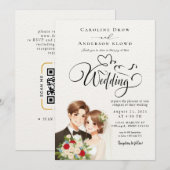 Invitation Mariage de Couple Anime (Devant / Derrière)