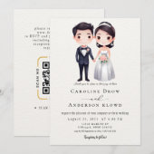 Invitation Mariage de Couple Anime (Devant / Derrière)