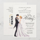 Invitation Mariage de Couple Anime (Devant / Derrière)
