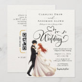 Invitation Mariage de Couple Anime (Devant / Derrière)