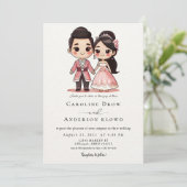 Invitation Mariage de Couple Anime (Debout devant)