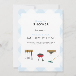 Invitation Mariage de couple bleu Honey Do Shower