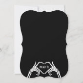 Invitation Mariage de couple de squelettes gothiques (Dos)