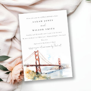 Invitation Mariage de couple du pont Golden Gate de San Franc