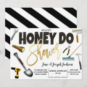 Invitation Mariage de couple Honey Do (Devant / Derrière)