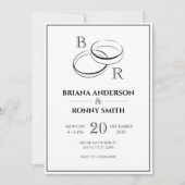 Invitation Mariage de couple minimaliste moderne (Devant)