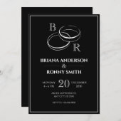 Invitation Mariage de couple minimaliste moderne (Devant / Derrière)