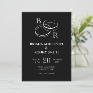 Invitation Mariage de couple minimaliste moderne