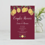 Invitation Mariage de couples Shower Lemons Bourgogne (Debout devant)