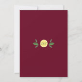 Invitation Mariage de couples Shower Lemons Bourgogne (Dos)