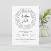 Invitation mariage de courge des Berries d'hiver blanc (Debout devant)