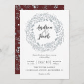 Invitation mariage de courge des Berries d'hiver blanc (Devant / Derrière)
