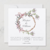 Invitation mariage de courge tropicale feuille (Devant)