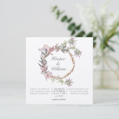 Invitation mariage de courge tropicale feuille (Debout devant)