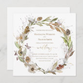 Invitation mariage de couronne (Devant / Derrière)