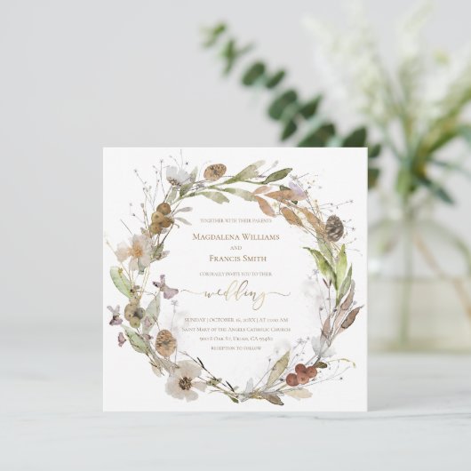 Invitation mariage de couronne (Debout devant)