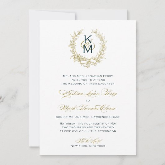 Invitation Mariage de couronne (Devant)