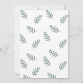 Invitation Mariage de couronne À feuillage persistant Monogra (Dos)