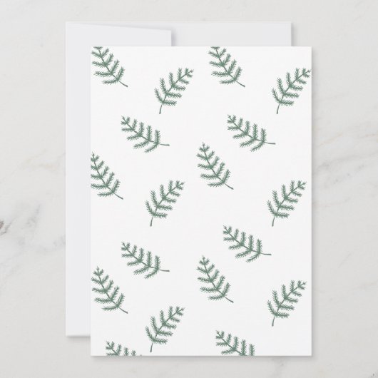 Invitation Mariage de couronne À feuillage persistant Monogra (Dos)