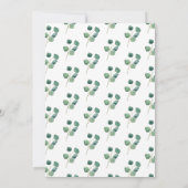 Invitation Mariage de couronne d'or Eucalyptus Foliage Feuill (Dos)