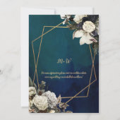 Invitation Mariage de couronne d'or romantique moderne (Dos)