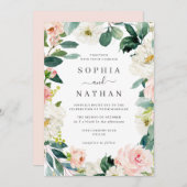 Invitation Mariage de couronne florale (Devant / Derrière)