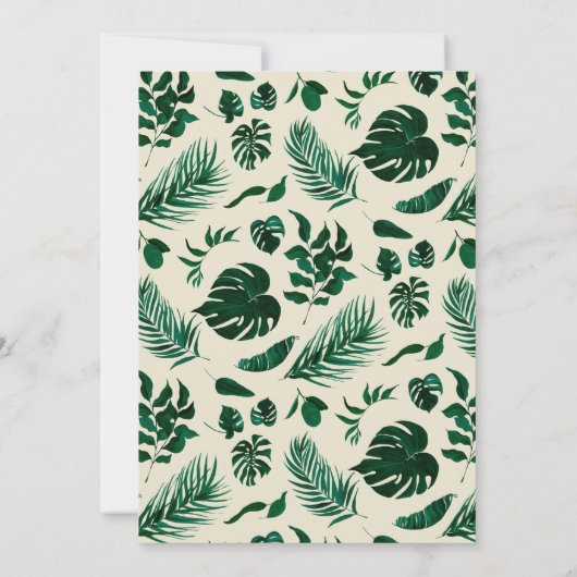 Invitation Mariage de couronnes circulaires vert moderne à fe (Dos)