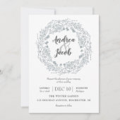 Invitation Mariage de couronnes de Berries d'hiver blanc (Devant)
