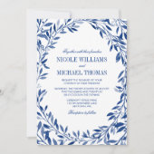 Invitation Mariage de couronnes de Laurel Watercolor (Devant)