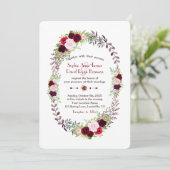 Invitation Mariage de couronnes florales de Marsala de Bourgo (Debout devant)